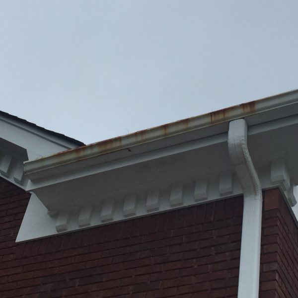 House Gutter before power wash